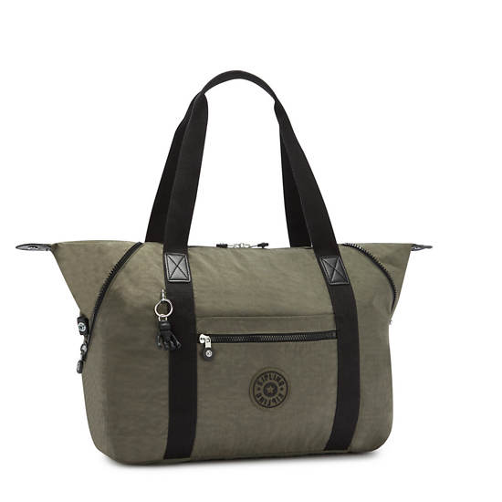 Kipling Art Medium Iconic Tote Bags Green Moss | CA 1766MQ